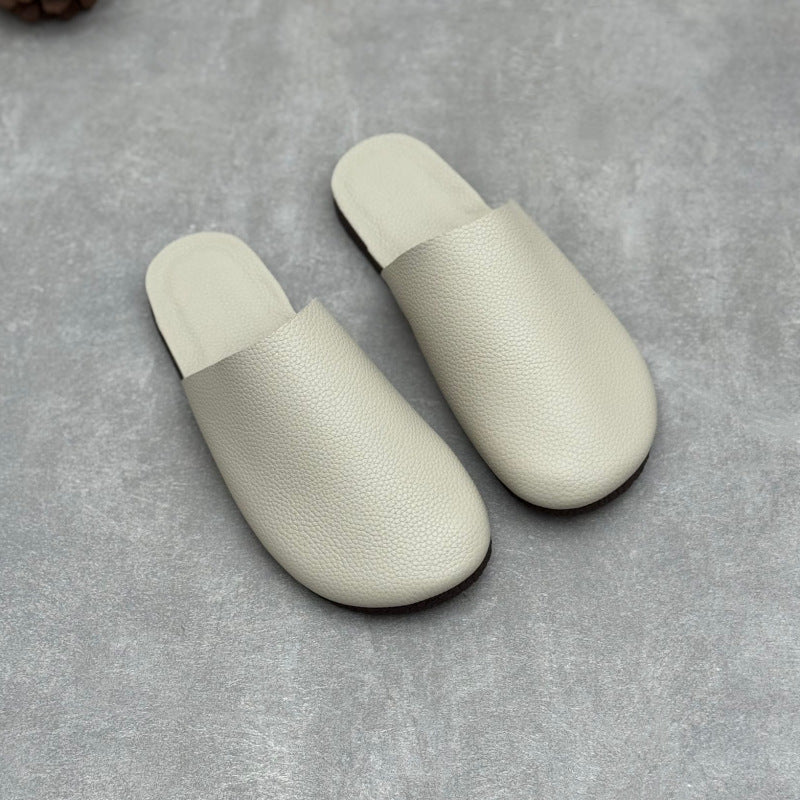Women's All-Leather Mules - Breathable Summer Zen Flats