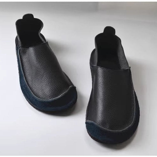 Women's Handmade Genuine Leather Minimalist Soft Walking Flat Shoes