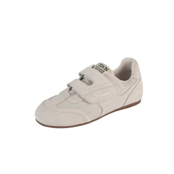 Women's Retro Cow Suede Casual Velcro German Army Trainers