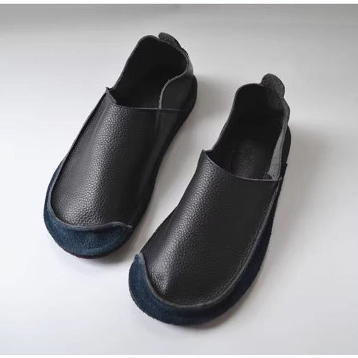 Women's Handmade Genuine Leather Minimalist Soft Walking Flat Shoes