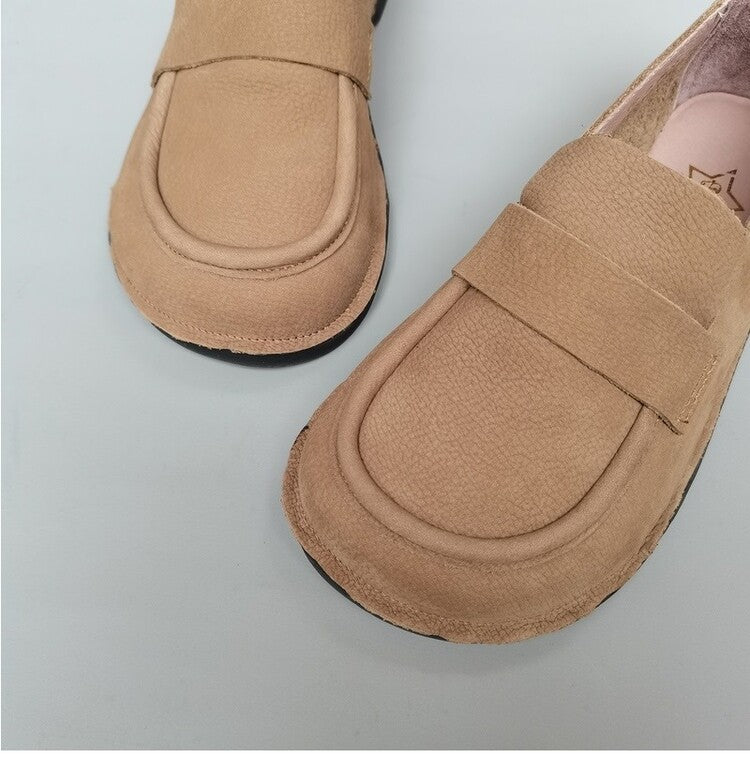 Women's Casual & Comfortable Handmade Wide-Toe Box Slip-On Loafers