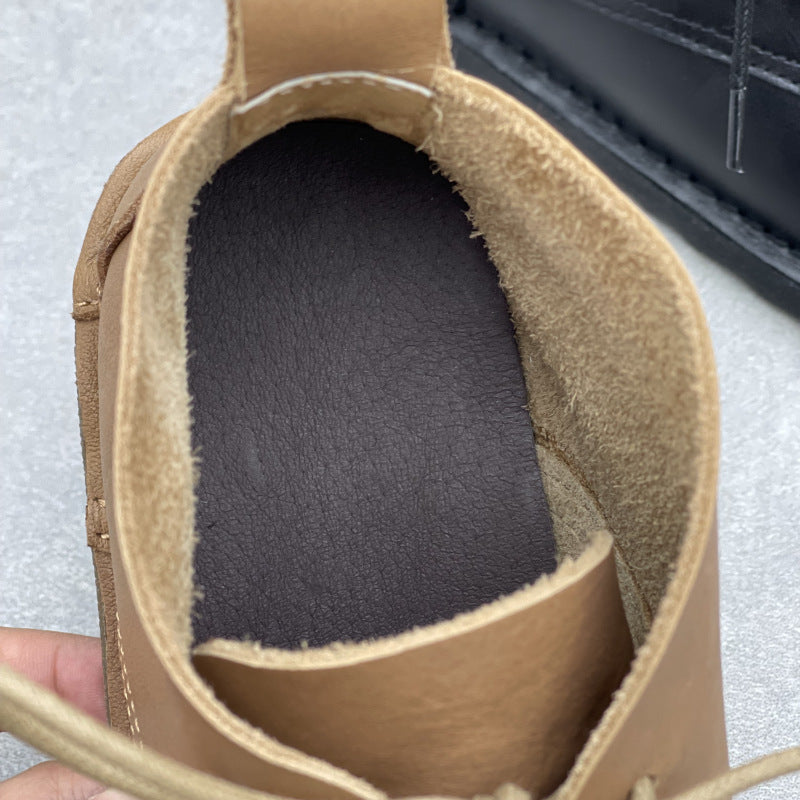 Women's Minimalist Leather Lace-Up Ankle Boots – Everyday Style