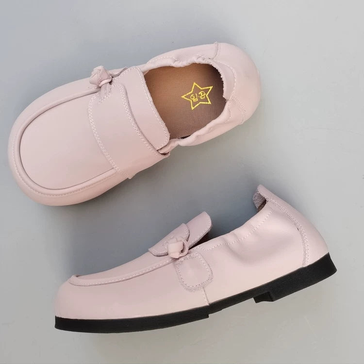 Women's Wide Toe Box Genuine Leather Loafers Soft Flat Slip On Comfort Shoes