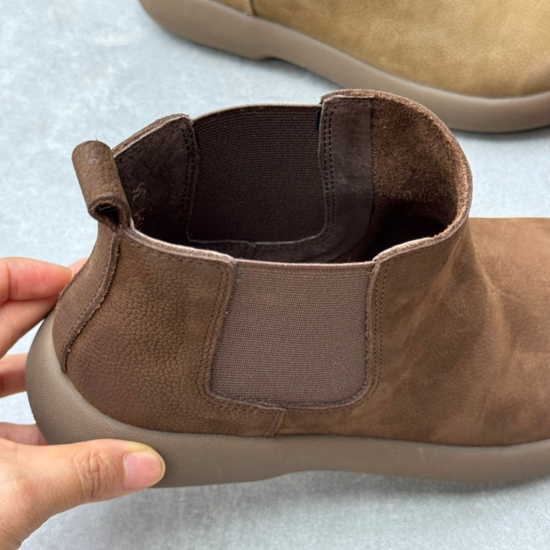 Genuine Leather Vintage Soft Leather Chelsea Style Women's Ankle Boots