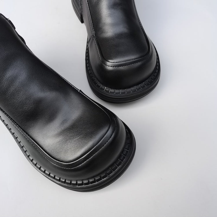 Women's British-Style Wide Toe Derby Boot – Wool Plush, Comfortable Fit