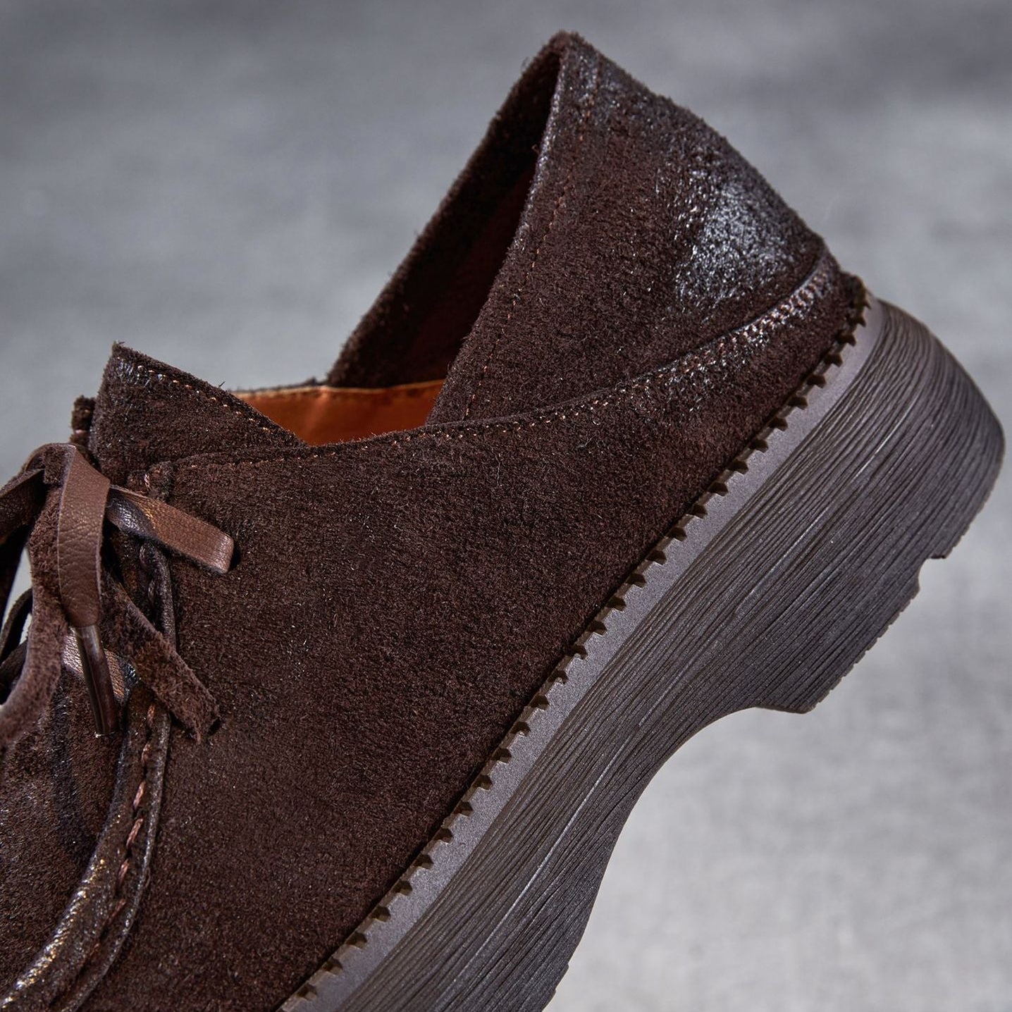 Women’s Suede Tassel Lace-Up Platform Shoes – Casual Everyday Style