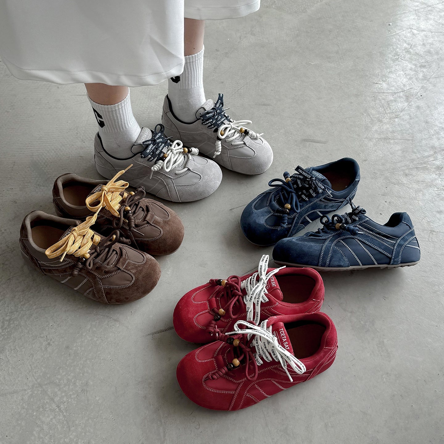 Trendy Women's Hidden Wedge Sneakers – Round-Toe Casual Shoes