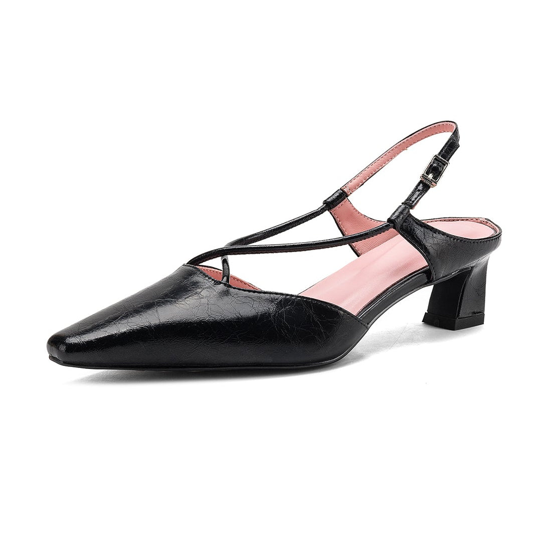 Modern Criss-Cross Slingback Sandals - Sophisticated All-Day Professional Footwear