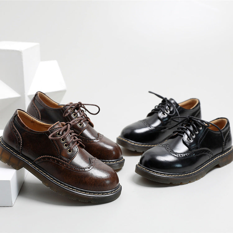Women's Vintage Oxford Loafers Brogues Lace Up Casual Flats Shoes
