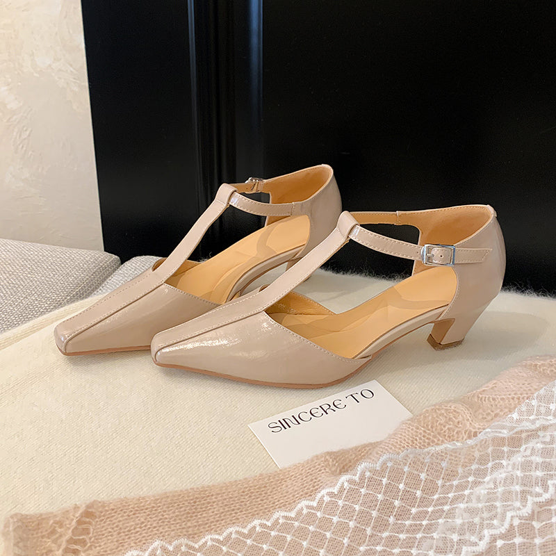 Women's Elegant T-Strap Sandals Modern Square Toe Mary Janes