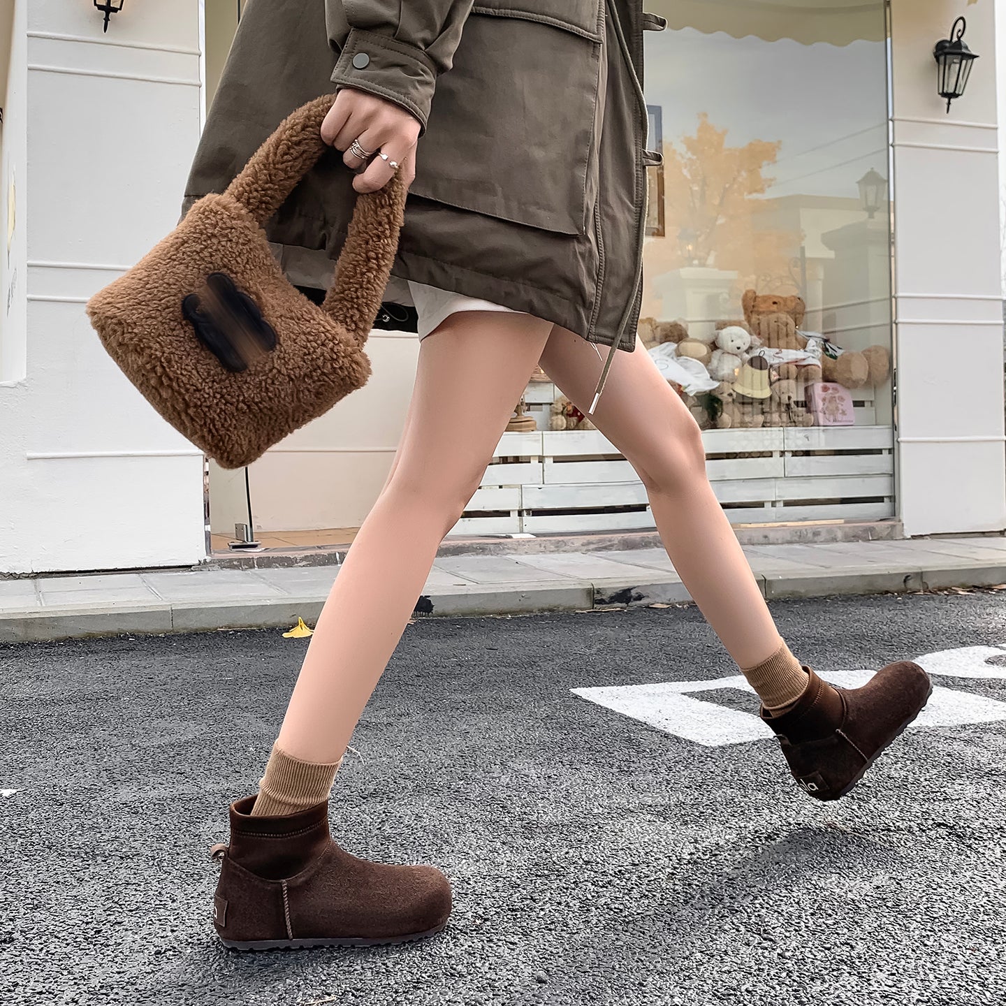 Women’s Cow Suede Ankle Boots – Casual Flat Comfortable Style