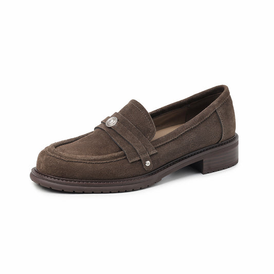 Women's Vintage Genuine Leather Classic Loafers for Everyday Wear