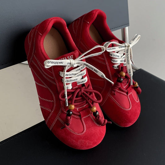 Trendy Women's Hidden Wedge Sneakers – Round-Toe Casual Shoes