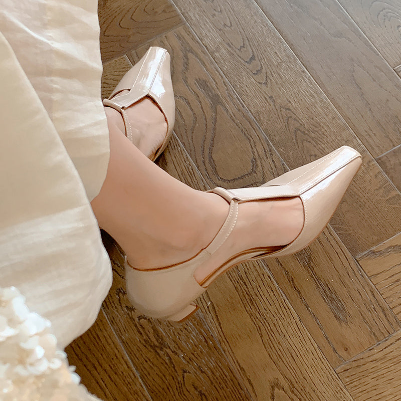 Women's Elegant T-Strap Sandals Modern Square Toe Mary Janes
