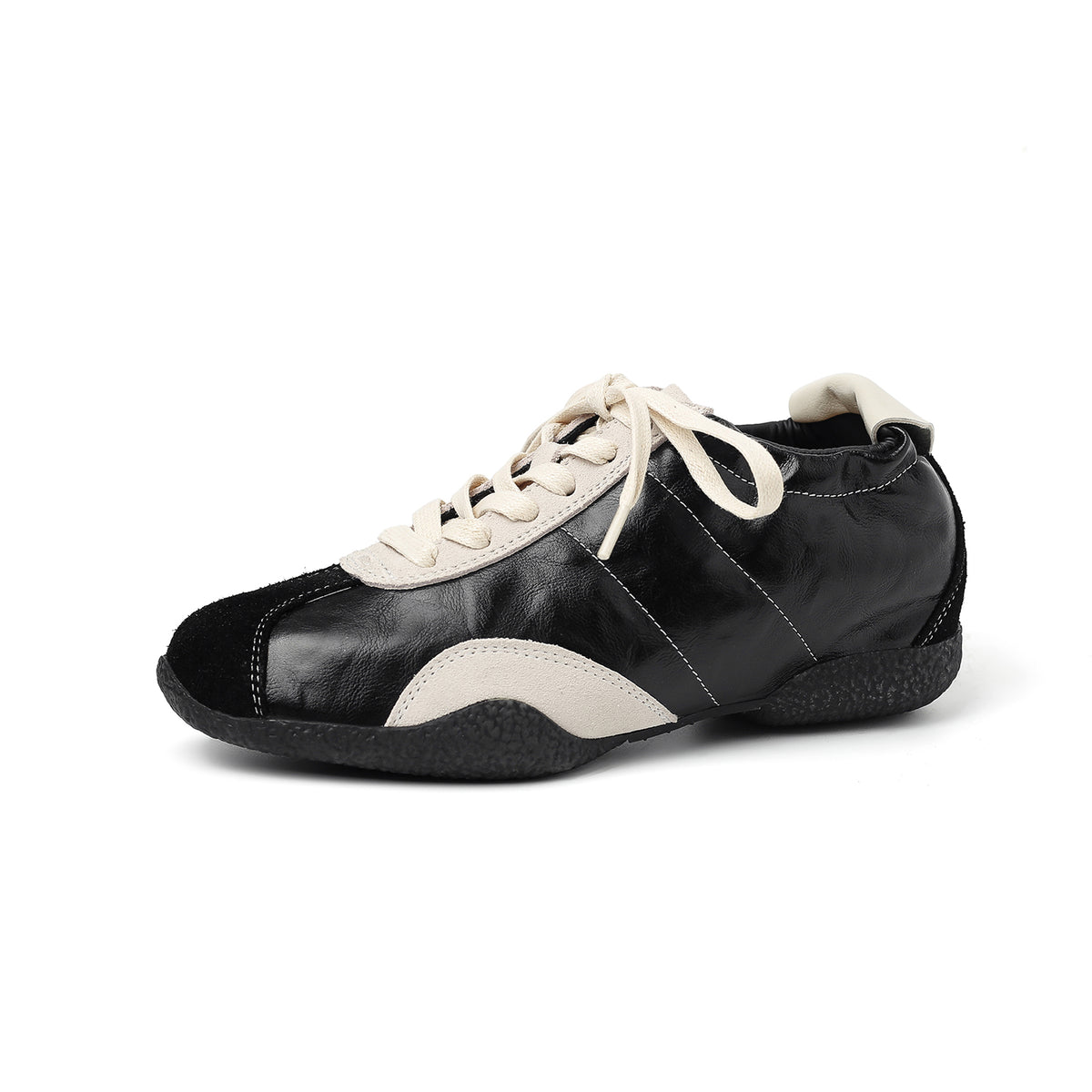 Women's Hidden Wedge Suede Sheepskin Sneakers Lace Up Height Increasing Casual Shoes