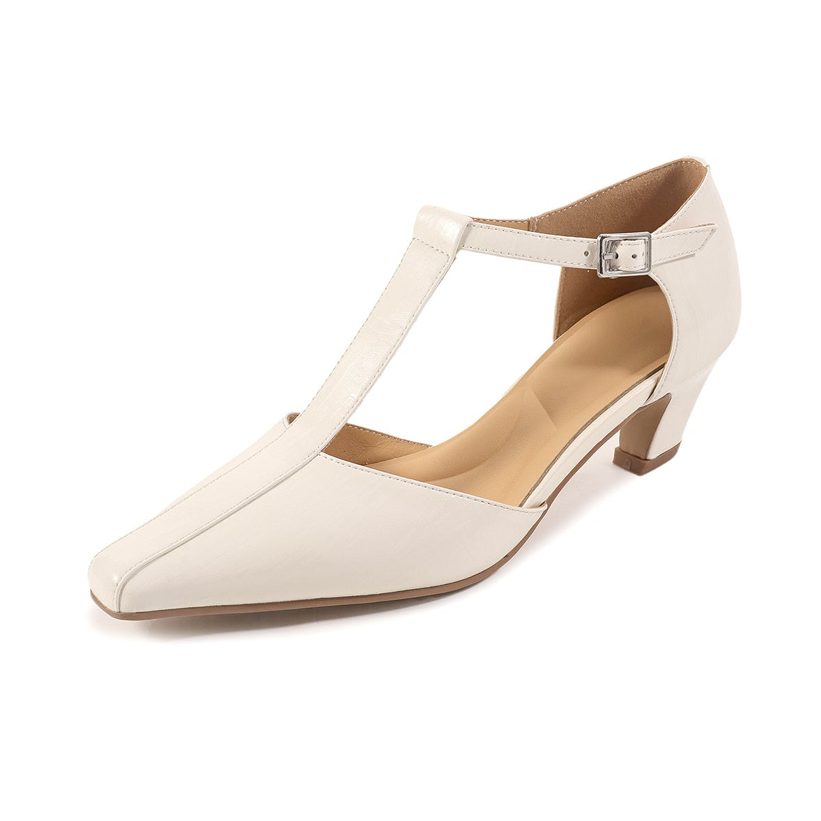 Women's Elegant T-Strap Sandals Modern Square Toe Mary Janes