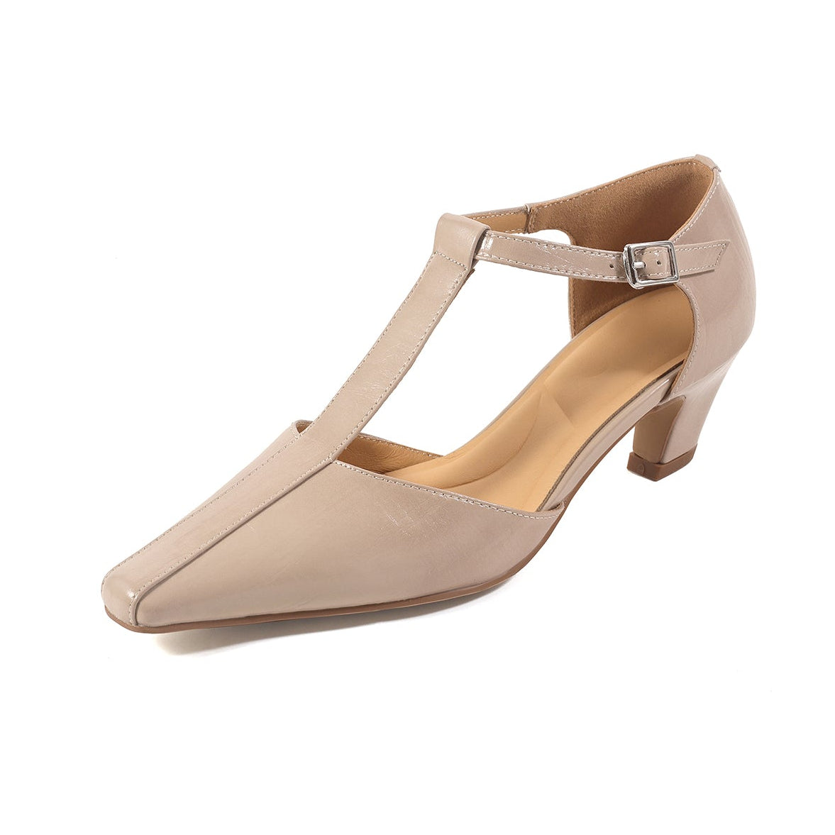 Women's Elegant T-Strap Sandals Modern Square Toe Mary Janes