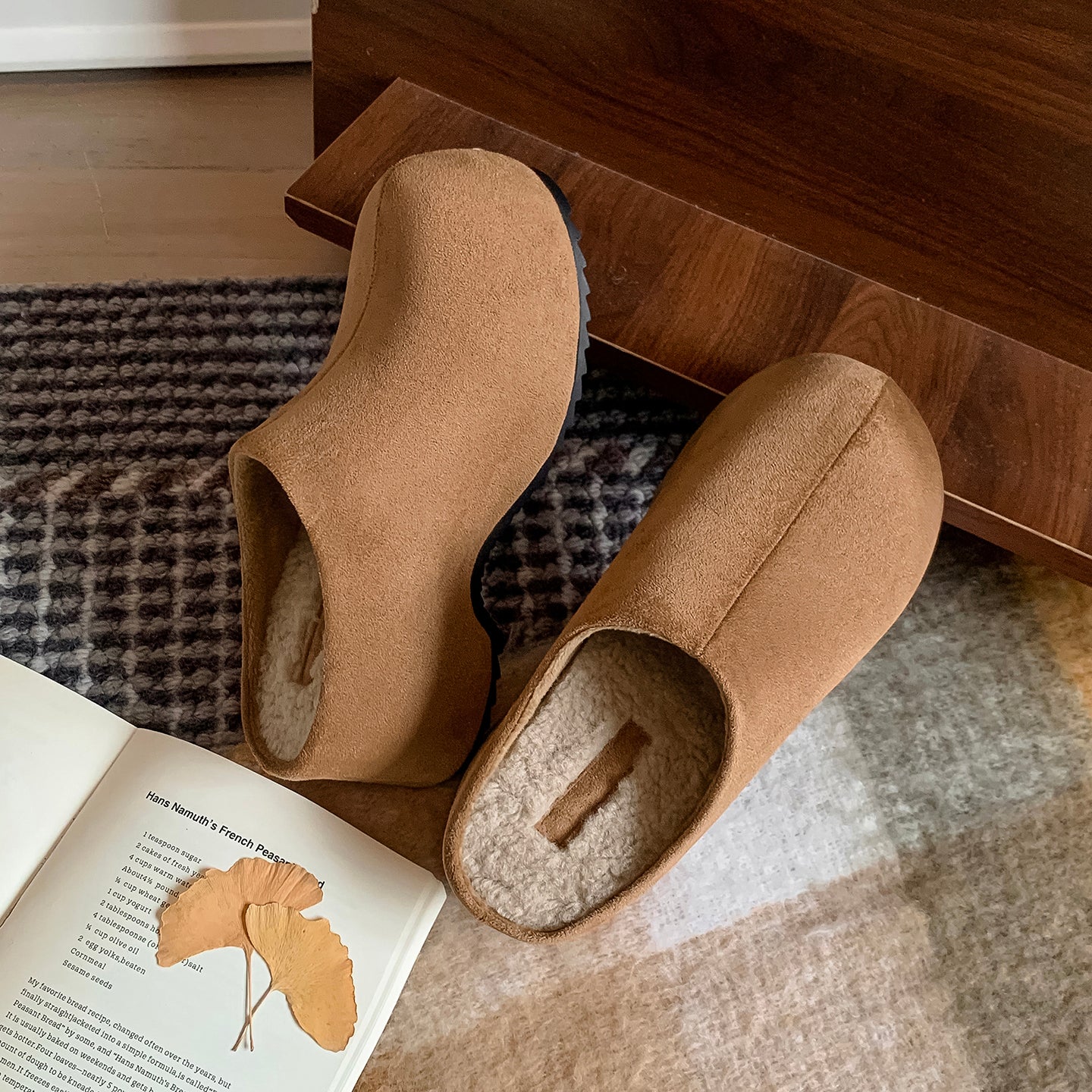 Warm Fur Lined Mules for Women – Winter Platform Slip-On Shoes