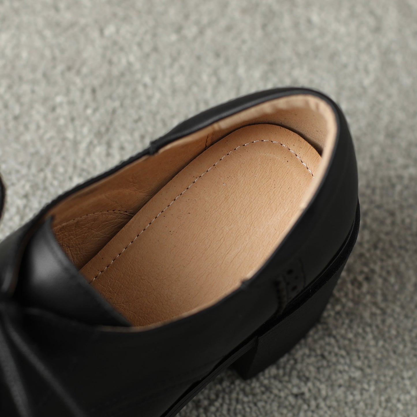 Lace-up Handmade Block Heel Leather Brogues Women's Heels Shoes