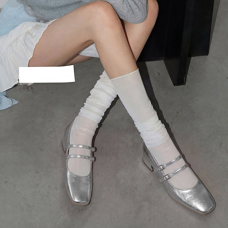 Modern Patent Leather Professional Mary Janes - Stable Mid-Heel Dress Shoes - Elegant All-Day Comfort Pumps