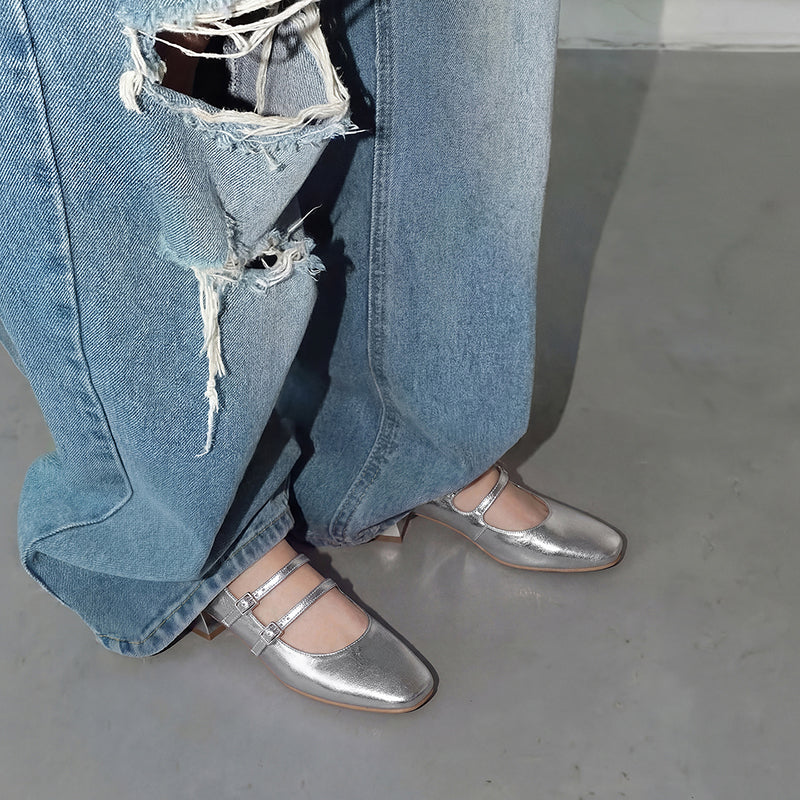 Modern Patent Leather Professional Mary Janes - Stable Mid-Heel Dress Shoes - Elegant All-Day Comfort Pumps