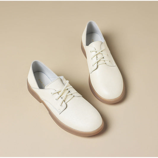 Women's Leather Casual Lace-Up Oxfords