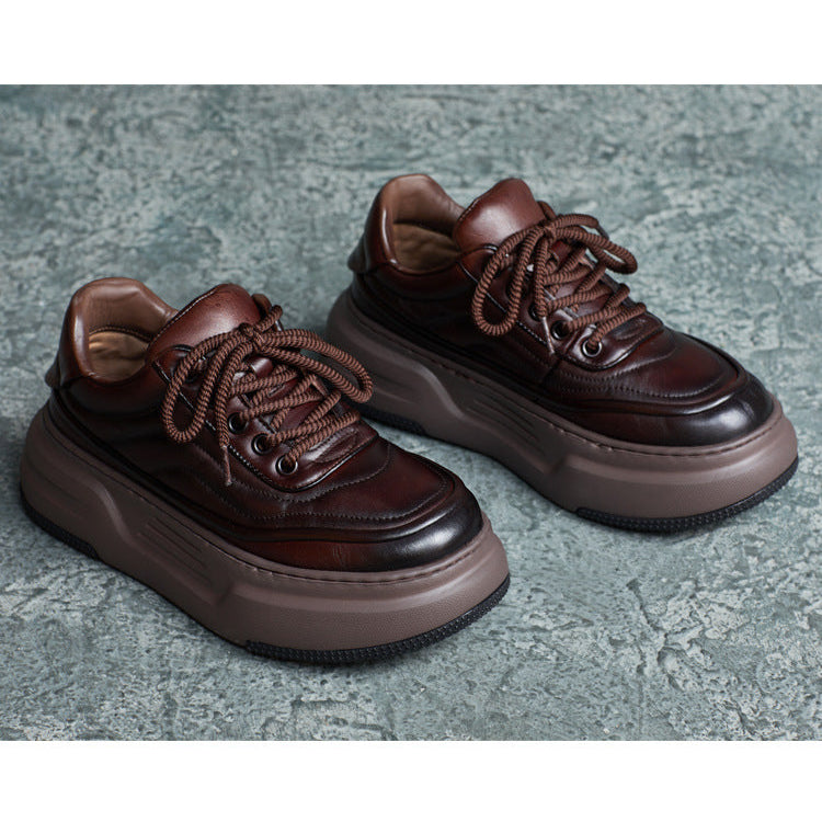 Women's Lace-Up Platform Casual Shoes