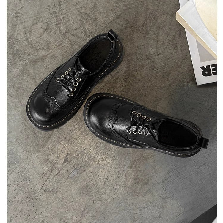 Women's Platform Brock Preppy Style Lace-up Loafers
