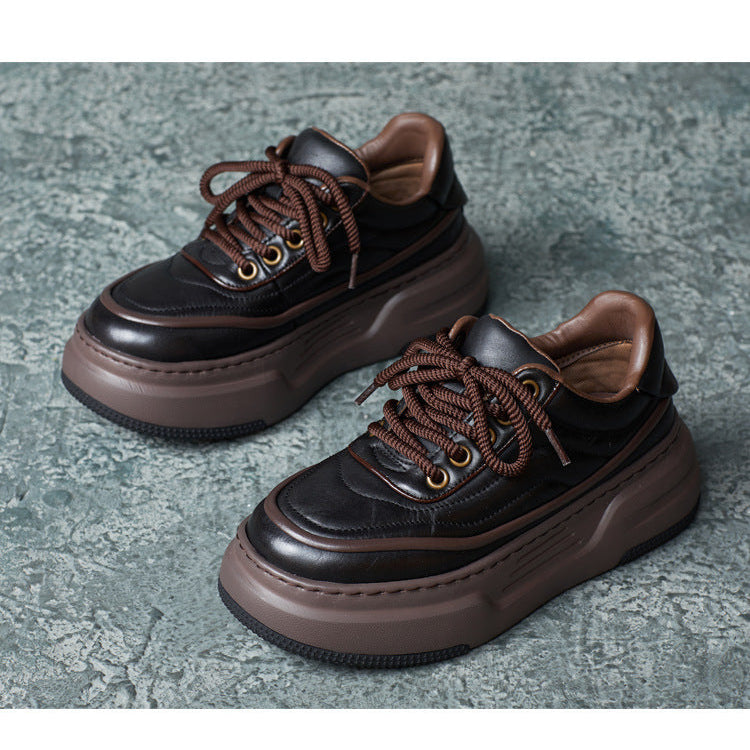 Women's Lace-Up Platform Casual Shoes