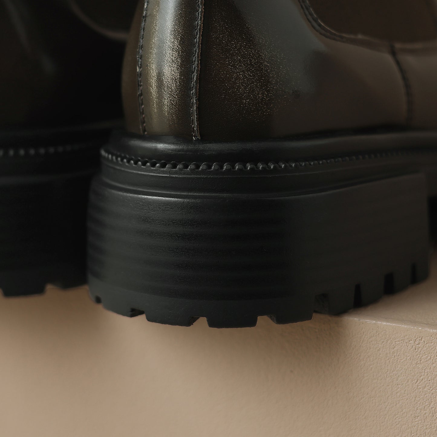 Handmade Genuine Leather Chelsea Ankle Boots – Women’s Platform Slip-On