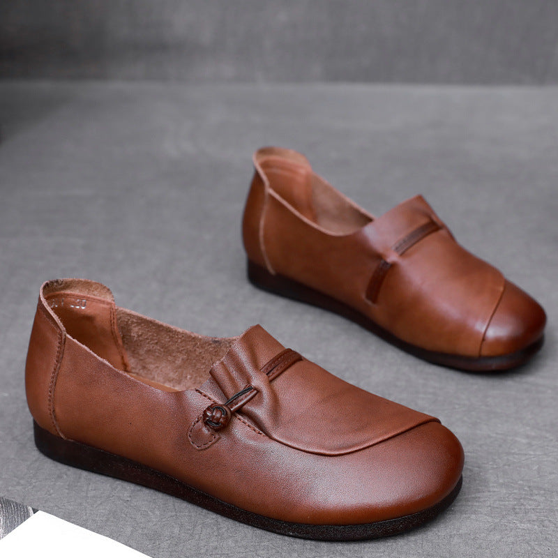 Women's Retro Slip-On Flats – Comfortable Everyday Shoes
