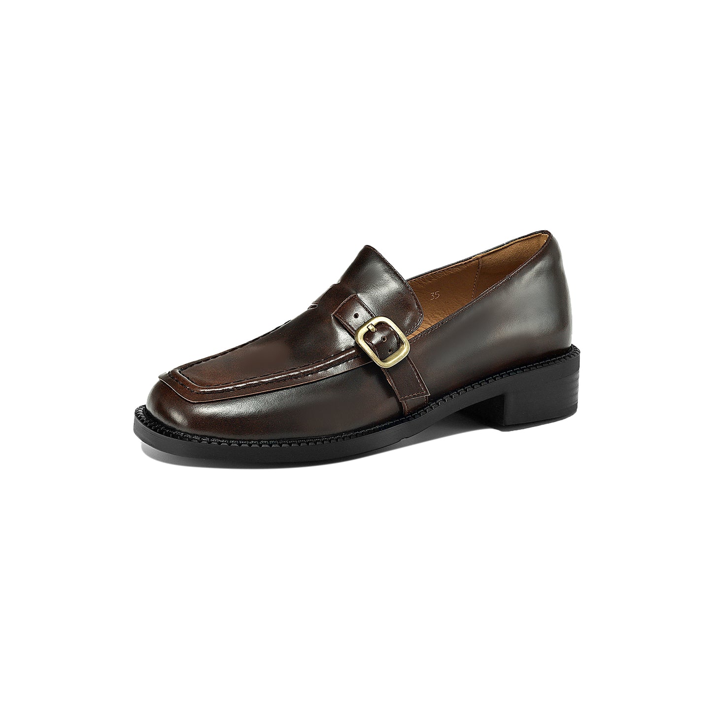 Women's Handmade Vintage Buckle Loafers