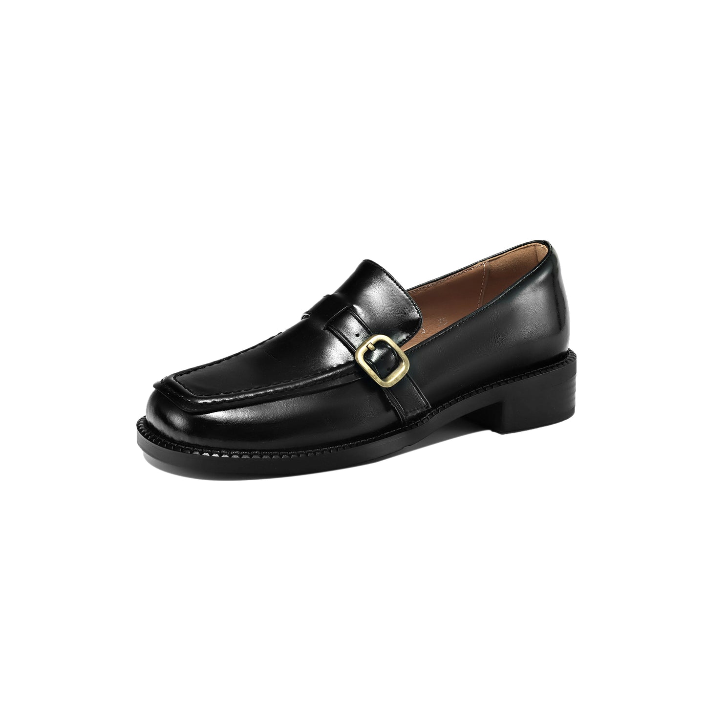 Women's Handmade Vintage Buckle Loafers