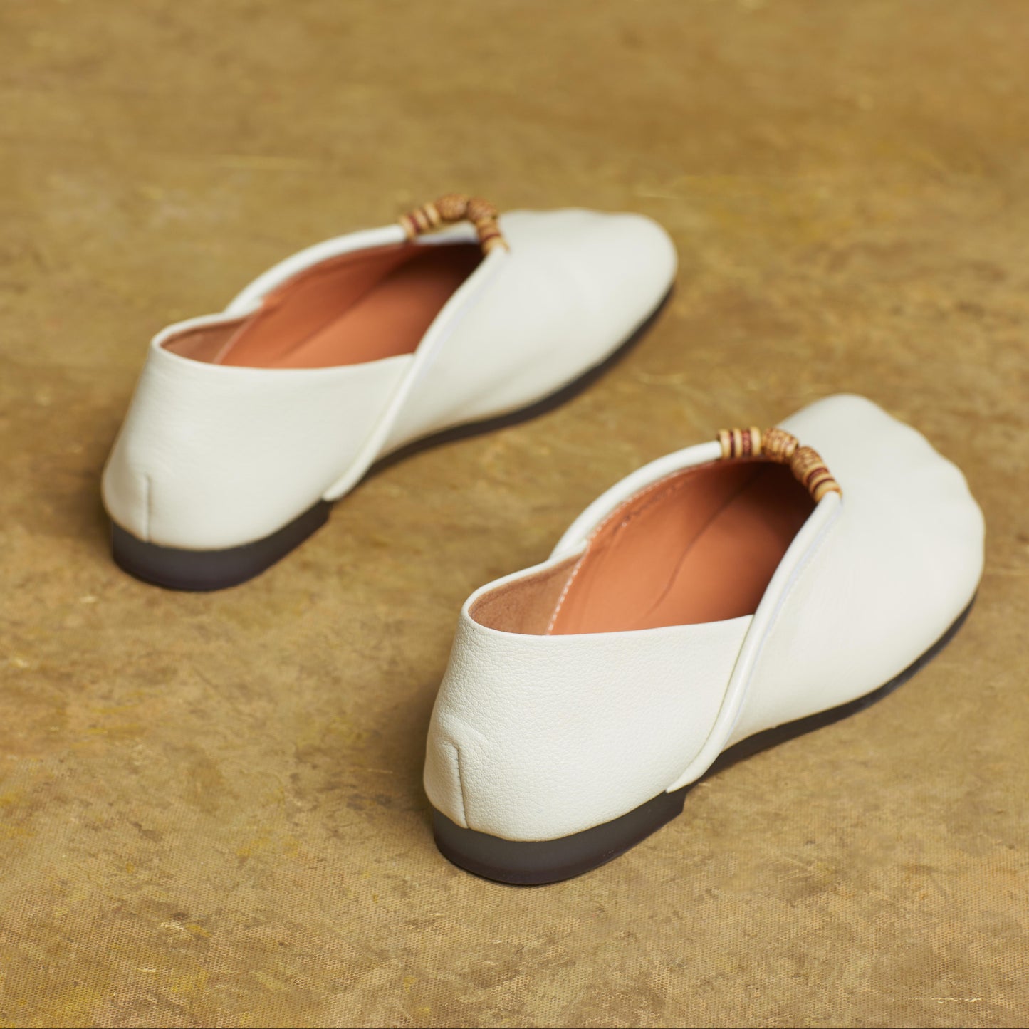 Women's Handmade Leather Literary Style Slip-On Ballet Flats