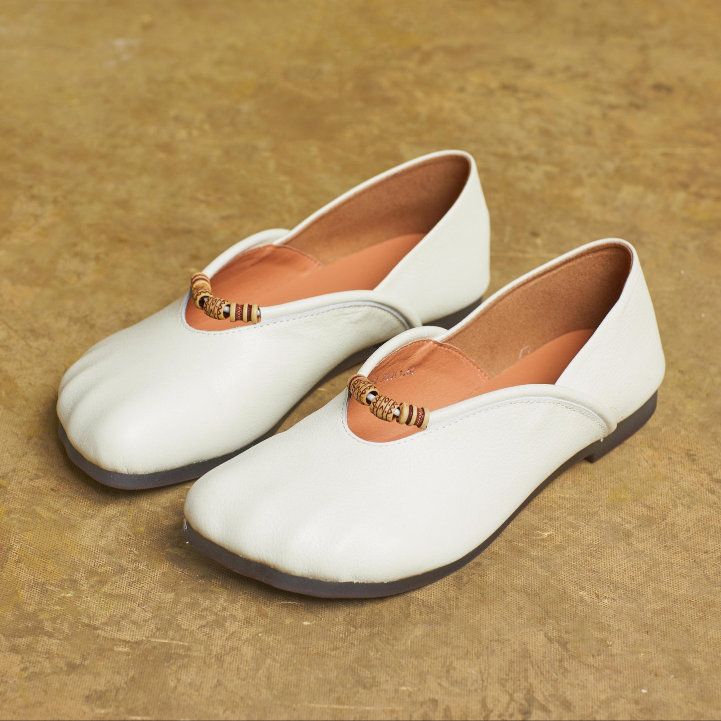 Women's Handmade Leather Literary Style Slip-On Ballet Flats