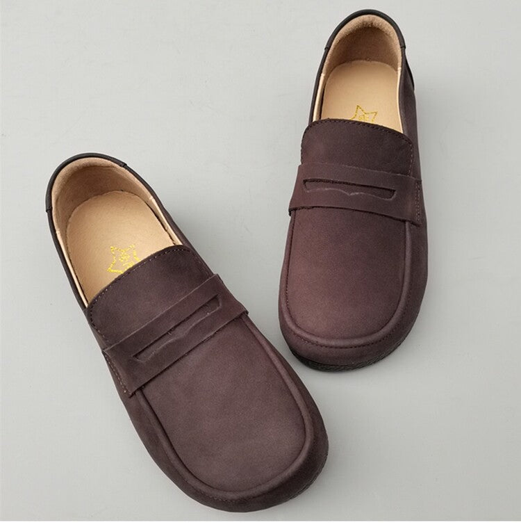 Women's Casual & Comfortable Handmade Wide-Toe Box Slip-On Loafers