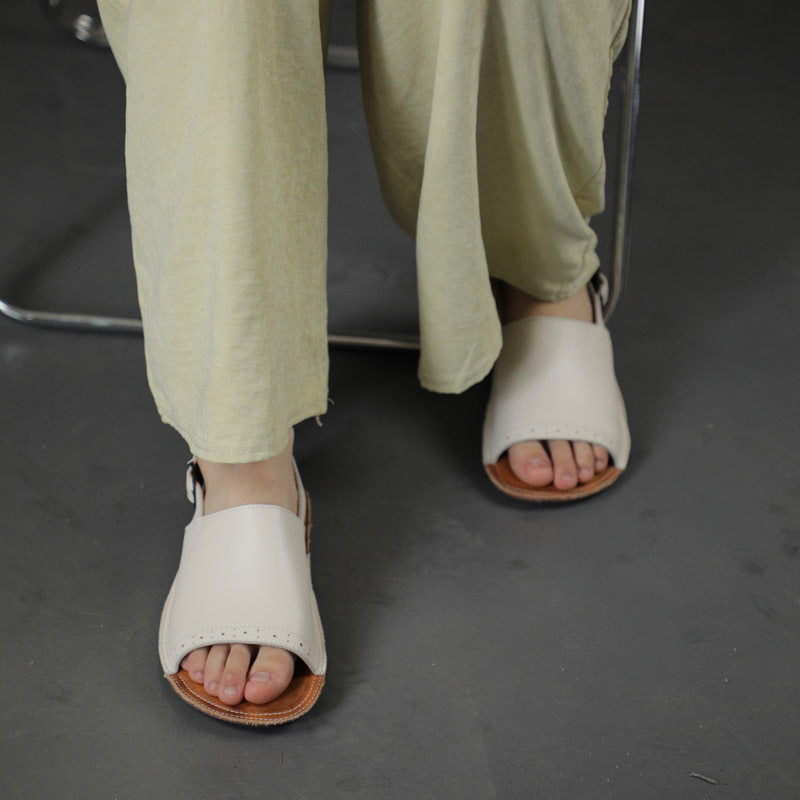 Women's Vintage Bohemian Leather Sandals - Artisanal Open Toe Comfortable Summer Shoes
