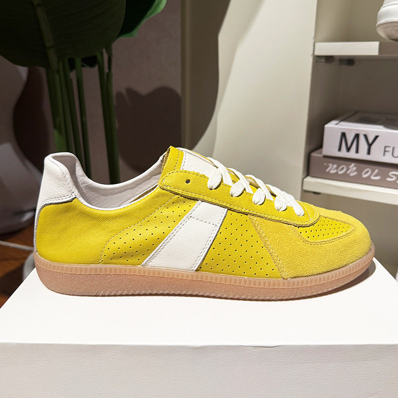Women's First-Layer Cowhide GAT Sneakers Breathable Luxury Flats Trainers
