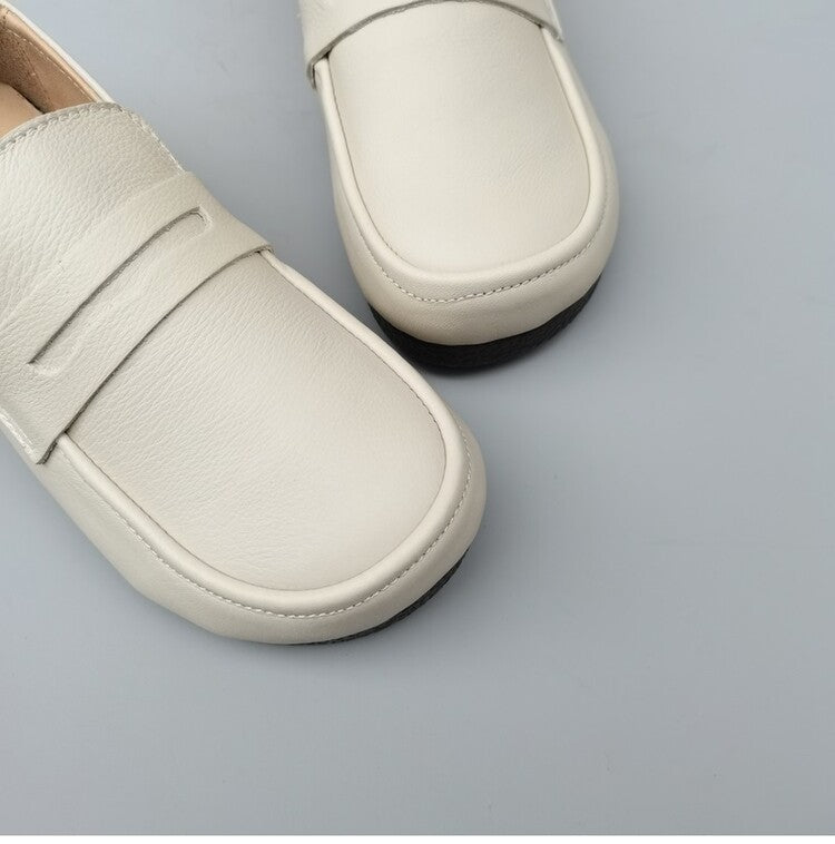 Women's Casual & Comfortable Handmade Wide-Toe Box Slip-On Loafers