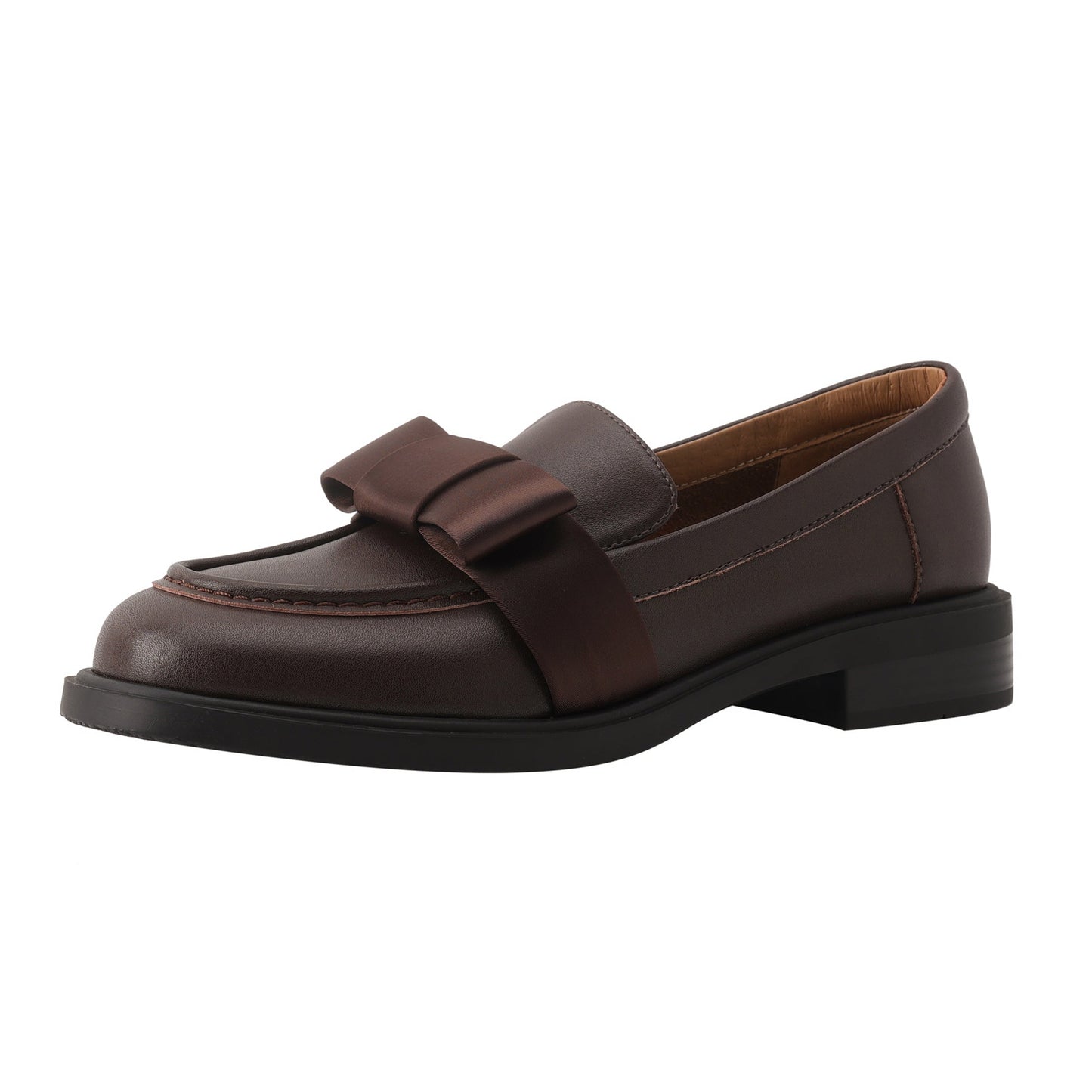 Women's Handmade Retro Bow British Style Low Heeled Loafers