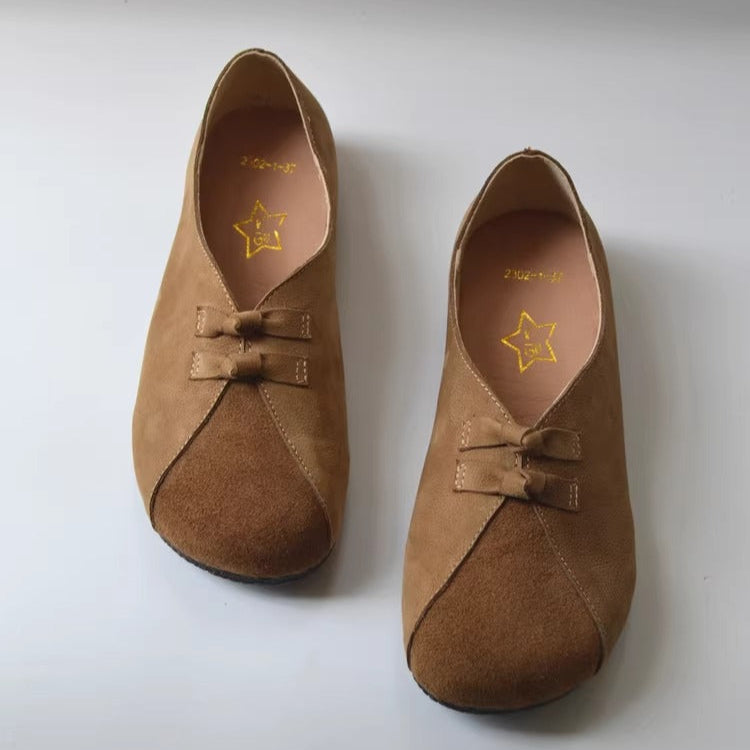 Women's Vintage Patchwork Slip-on Comfort Leather Flat Shoes