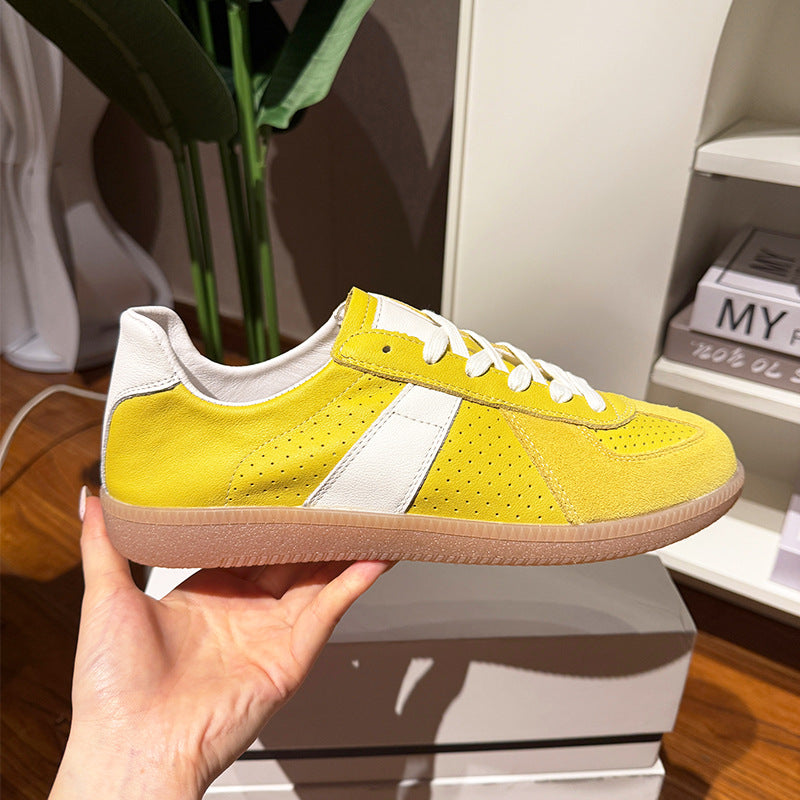 Women's First-Layer Cowhide GAT Sneakers Breathable Luxury Flats Trainers