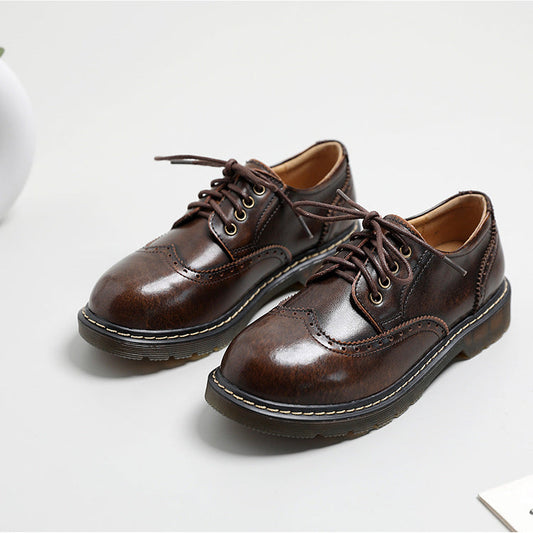 Women's Vintage Oxford Loafers Brogues Lace Up Casual Flats Shoes