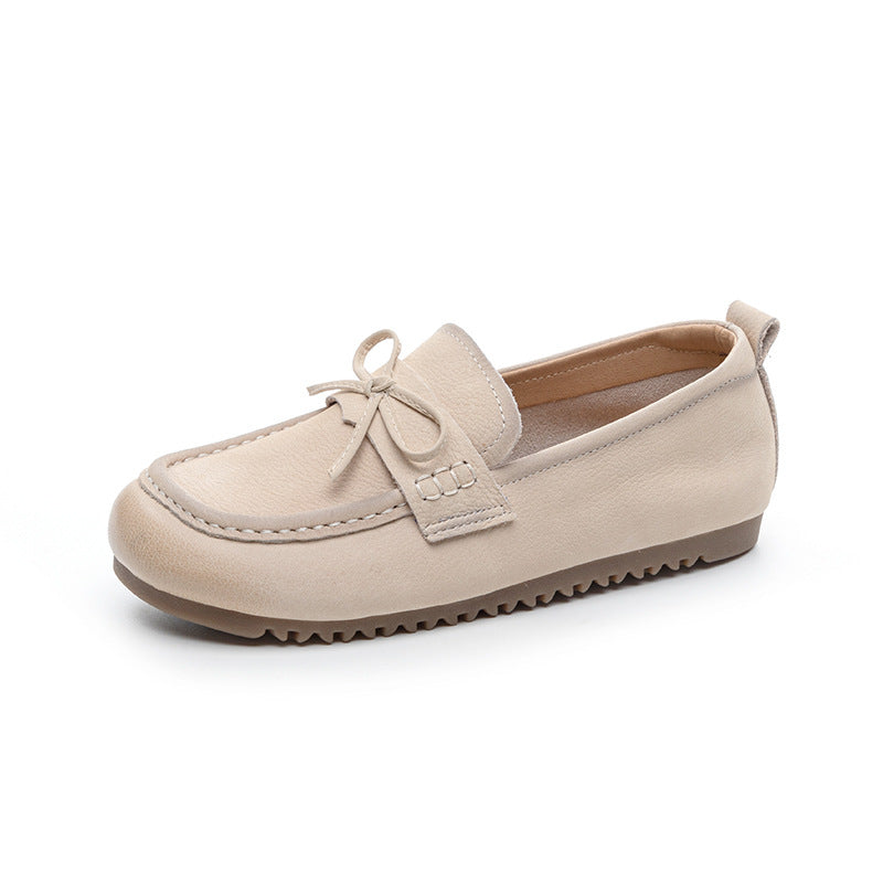 Women's Leather Soft Sole Flats – Comfortable Walking Shoes