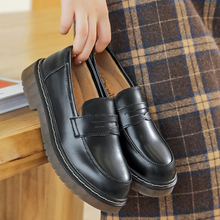 Women's Loafers Round Toe Comfortable Work Flat Shoes