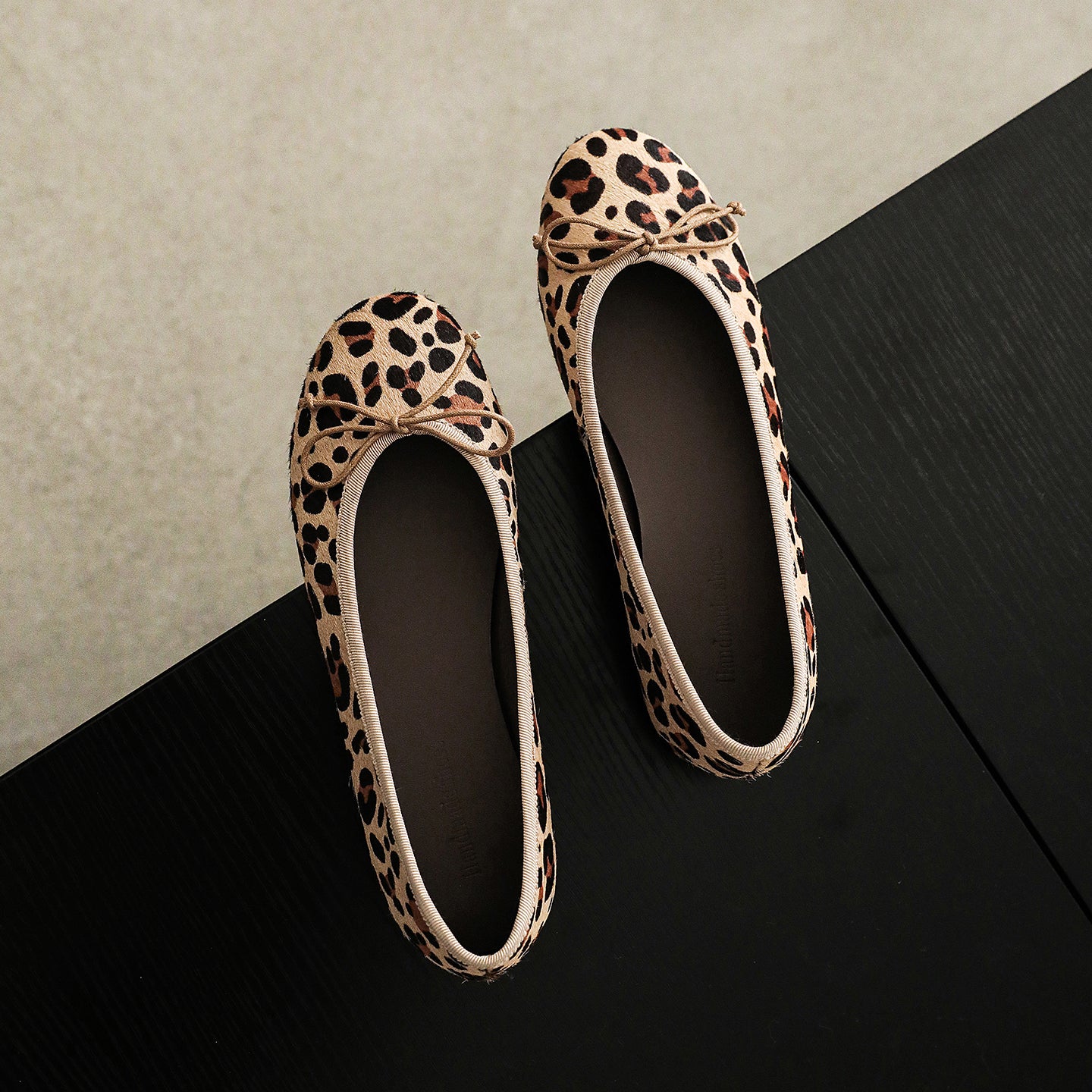 Women's Horsehair Leopard Polka Dot Ballet Flats Vintage Round Toe Bowknot Slip-on Flat Shoes