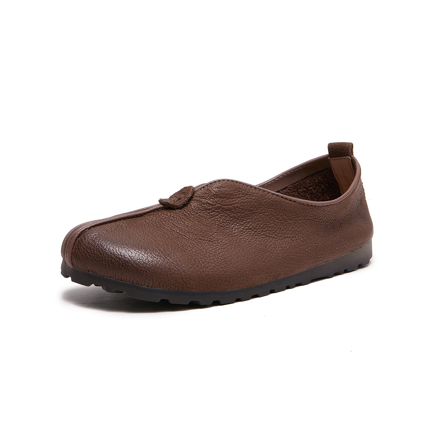 Women’s Handmade Leather Slip-On Flats – Vintage Casual Soft Sole Shoes