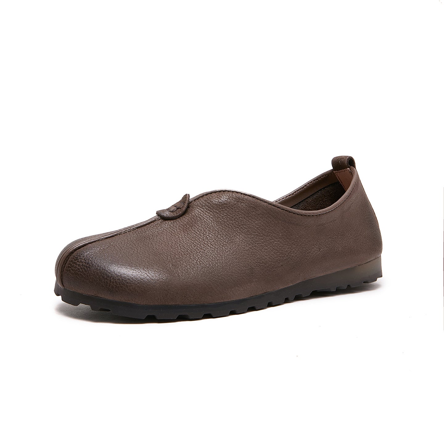 Women’s Handmade Leather Slip-On Flats – Vintage Casual Soft Sole Shoes