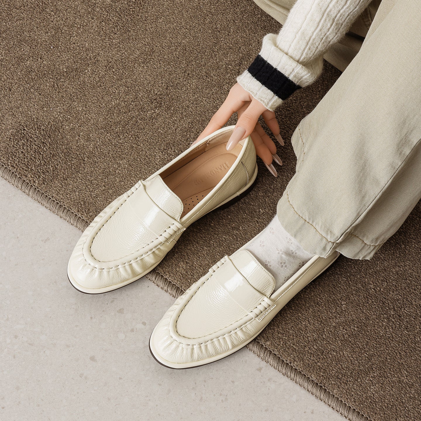 Women’s Sheepskin Driving Loafers – Casual Business Comfortable Shoes