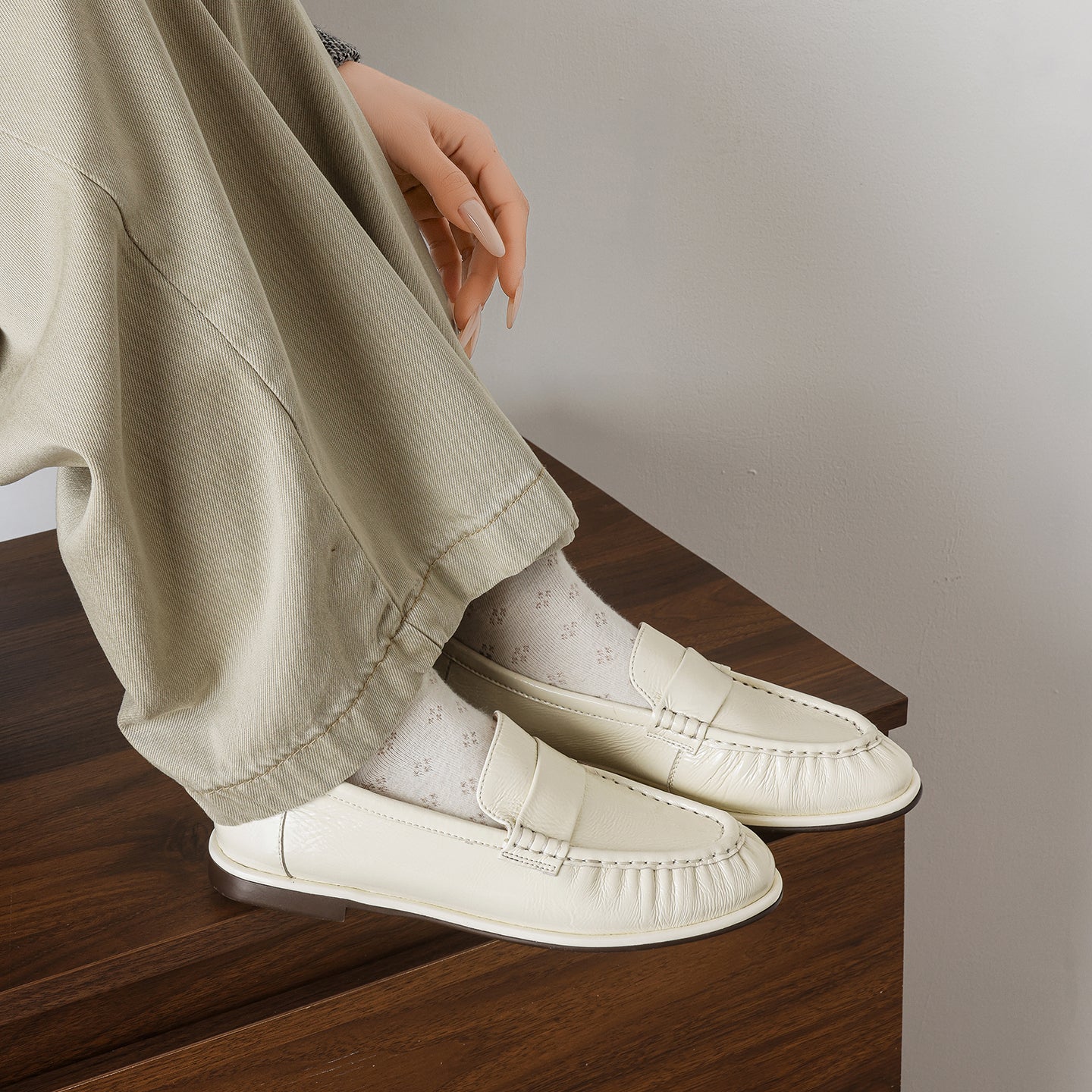 Women’s Sheepskin Driving Loafers – Casual Business Comfortable Shoes